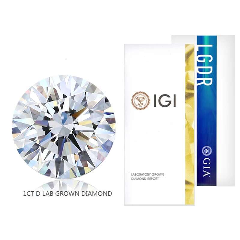 IGI GIA Certificate White Lab Grown Diamond CVD HPHT Round Lab DE Color VVS VS Clarity Loose Diamond Stones For Jewelry Making