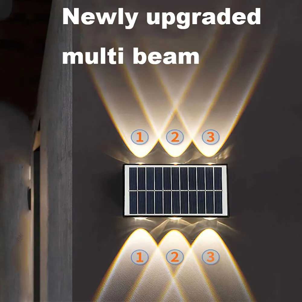 4/6/8LED Solar Wall Spotlight Outdoor Upper And Lower Lighting Solar Powered Waterproof Streetlight for Balcony Courtyard GardenM251127