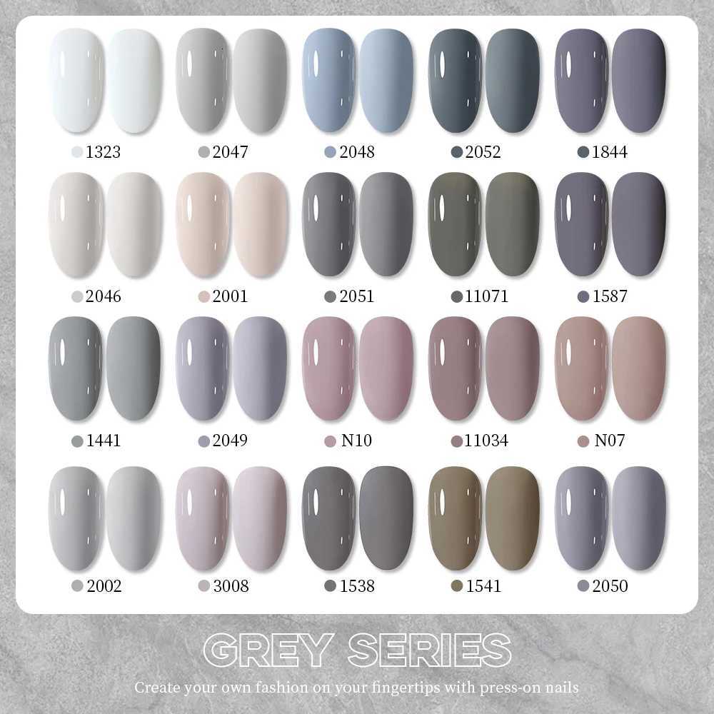 Clou Beaute Grey Color Nail Gel Polish Full Coverage Nail Polish Dark Red Gel Lacquer Varnish Vernis Semi Permanent Nail ArtT251127