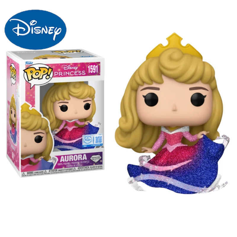 Disney Pop Princess Aurora Diamond 1591 Action Figure Funko Collectible Vinyl Figures Model Toys Q Version Statue Doll Gifts H251127