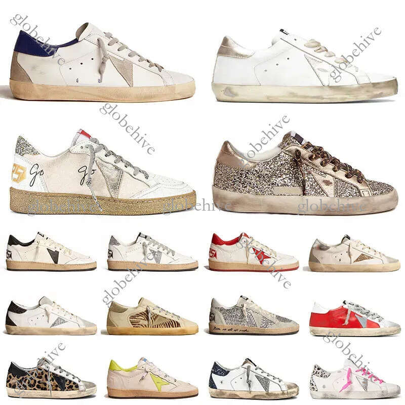 2025 Mens Women Sneakers womens Casual Super-star Leather Italy Dirty Old Shoes High quality designer shoes women classic white do old dirty lace up m