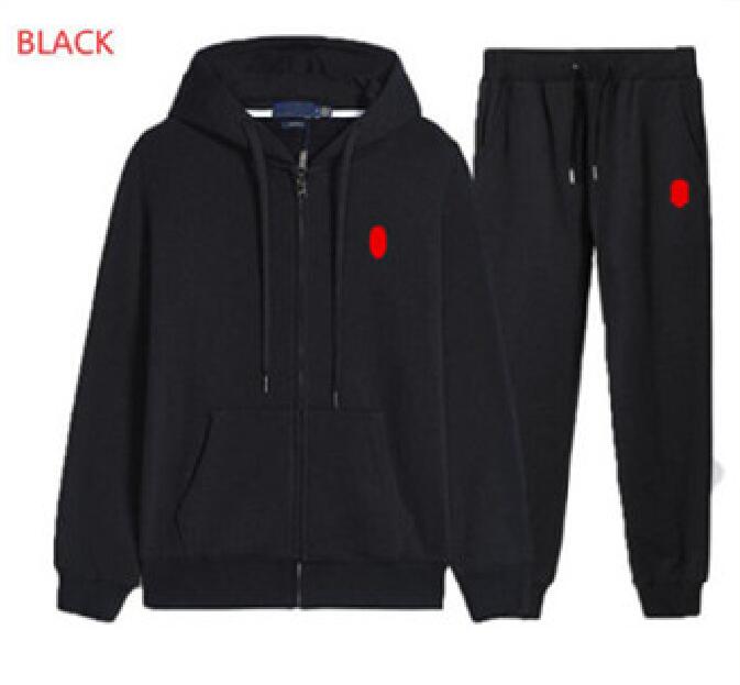 Mens Tracksuits Sportswear Set Winter pony Embroidery warm women polo hoodies Designer cardigan Zipper Jacket hoody with pants 2-piece sets