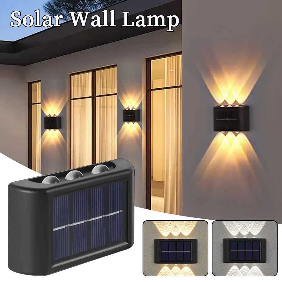 Outdoor LED Solar Garden Light Solar Wall Lamp Up And Down Luminous Waterproof Solar Powered Wall Washer Light Yard Street DecorM251127