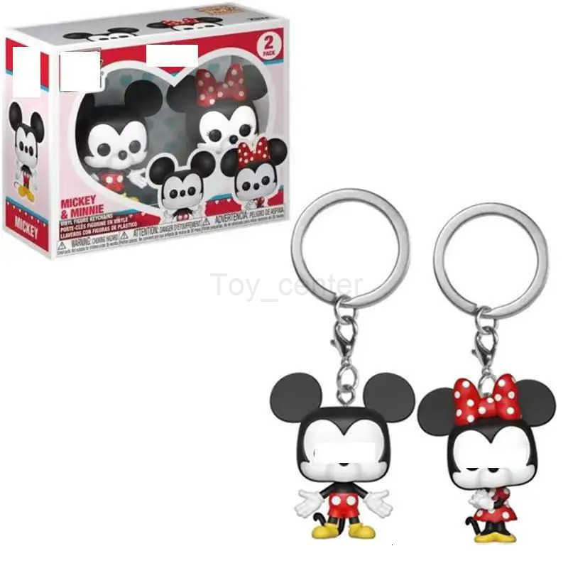 Disney Anime Keychain Cartoon Mickey Mouse Minnie Cute Doll Keychain Action Figures Collection Model Toys Boy Gift H251127