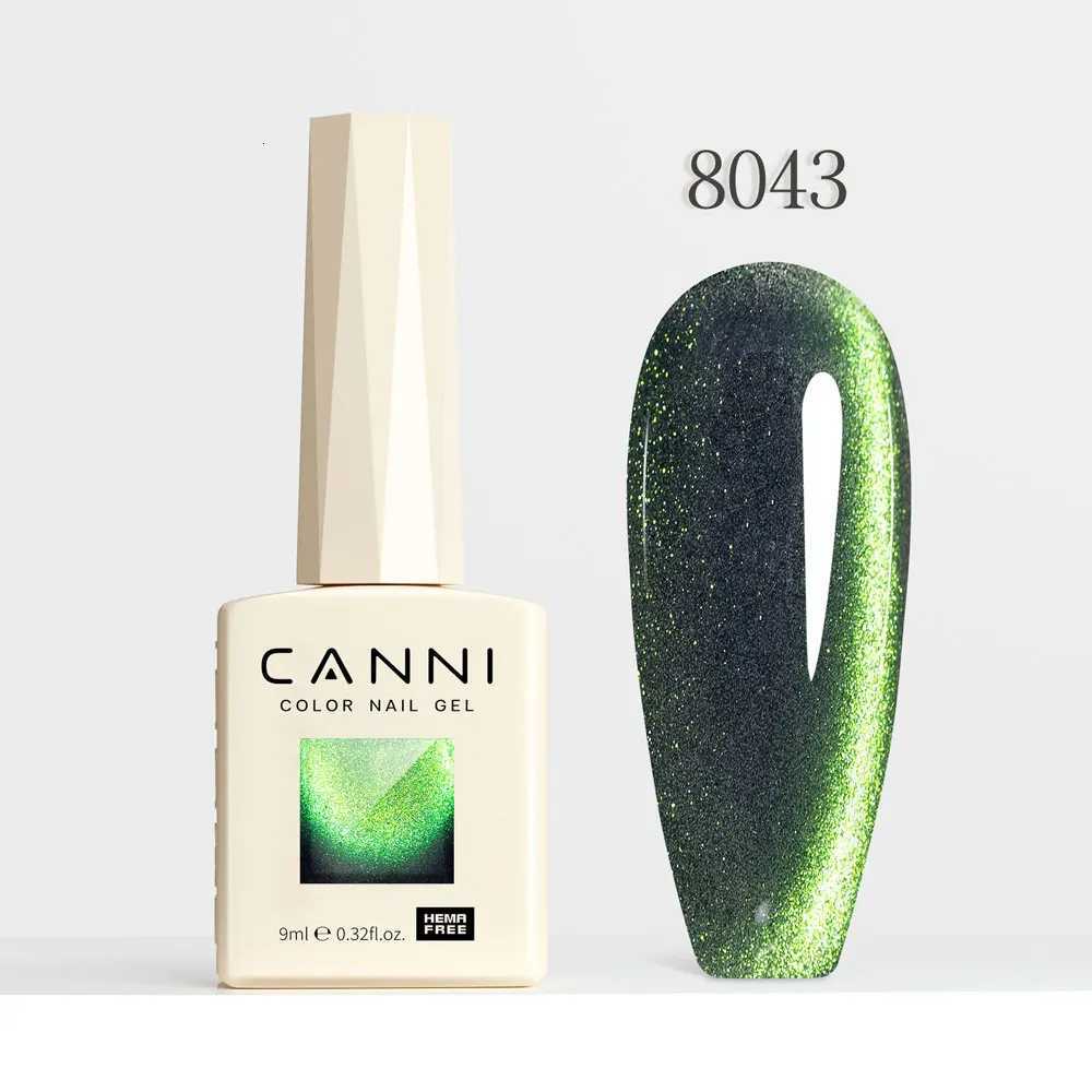 CANNI 9ml Nail Gel Polish Green Color Cat Eye Magnetic Nails Soak Off UV LED Semi Permanent HEMA/TPO FREE Vegan Halal Gel NailsT251127