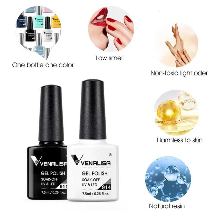 Venalisa 75ml Fashion Shiny Soak Off UV Gel Nail Gel Polish Cosmetics Nail Art Manicure Nails Gel Polish Tips Nail VarnishT251127