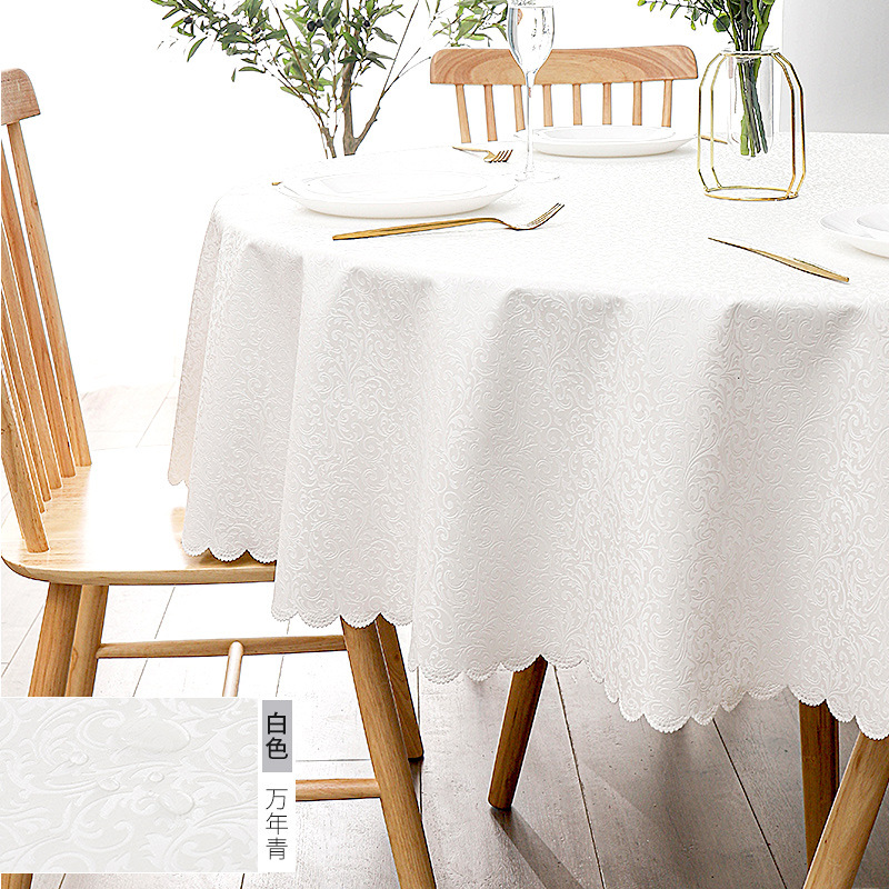 A842 waterproof and oil-proof disposable tablecloth hotel restaurant household pvc round large round table tablecloth tablecloth wholesale