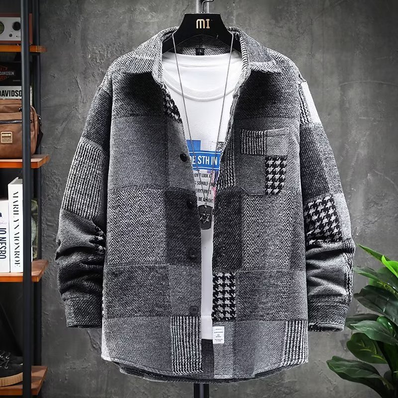 2024 American High Street Design Sense Niche Turn-Down Collar Jacket Unisex Loose Versatile Trendy Casual Outerwear 230829