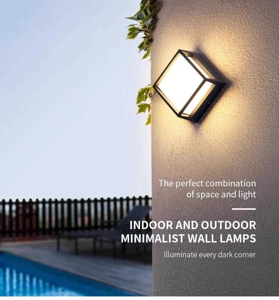 LED Wall Light Motion Sensor Outdoor Lighting Waterproof IP66 LED Porch Lights Balcony Garden Lights Outdoor Wall LampM251127