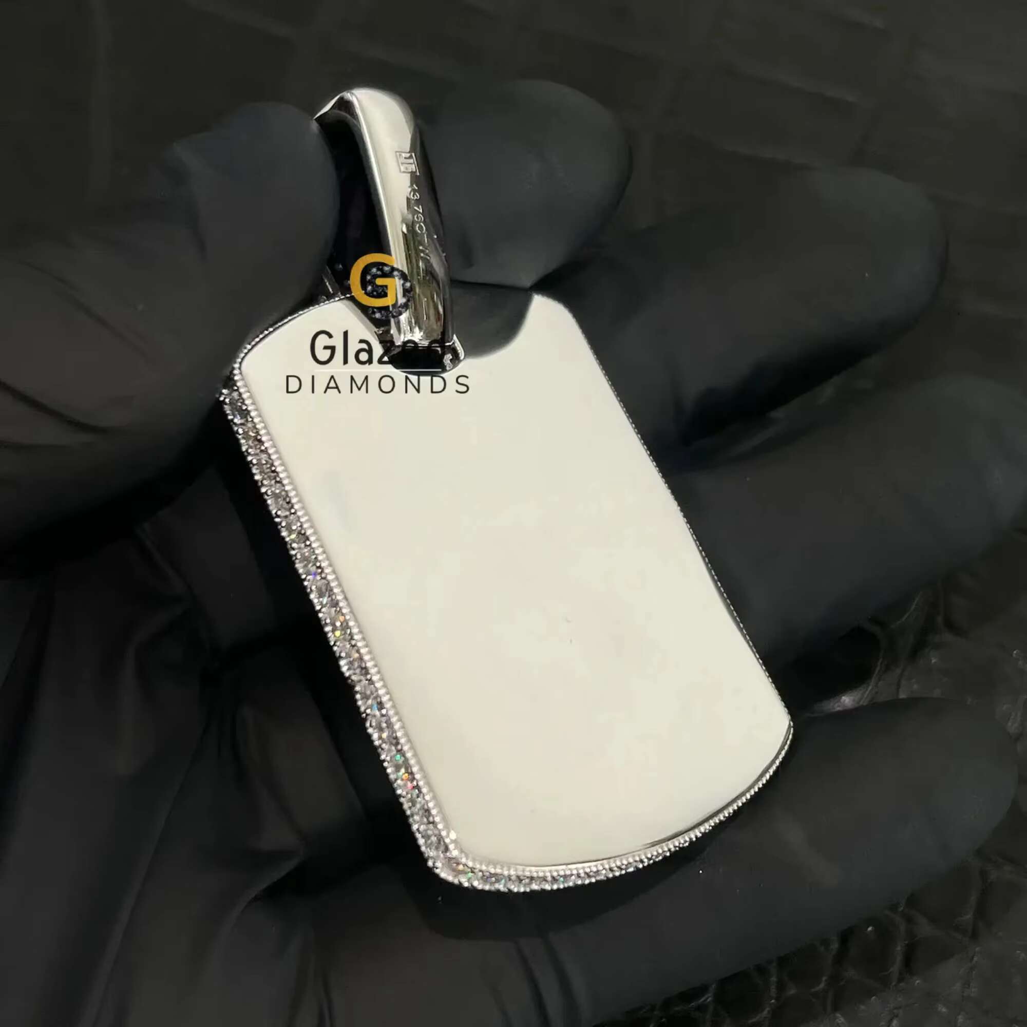 Trending 10 Kt White Gold Hip Hop Pendant in Wholesale Price High Quality Moissanite Round Cut Diamond With Enhance Vvs Clarity