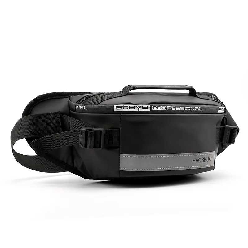 Anti-theft Male Belt Close-Fitting Waist Bags Multi-Functional Hip Bum Reflective Strip Shoulder Bag Men Nylon Fanny Chest PackT251128