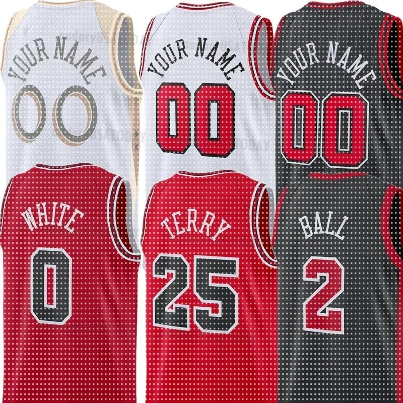 Bull Basketball Ayo Dosunmu Nikola Vucevic Jersey Josh Giddey Coby White Jalen Smith Patrick Williams Kevin Huerter Lonzo Ball Tre Jones Matas Buzelis Jevon Carter