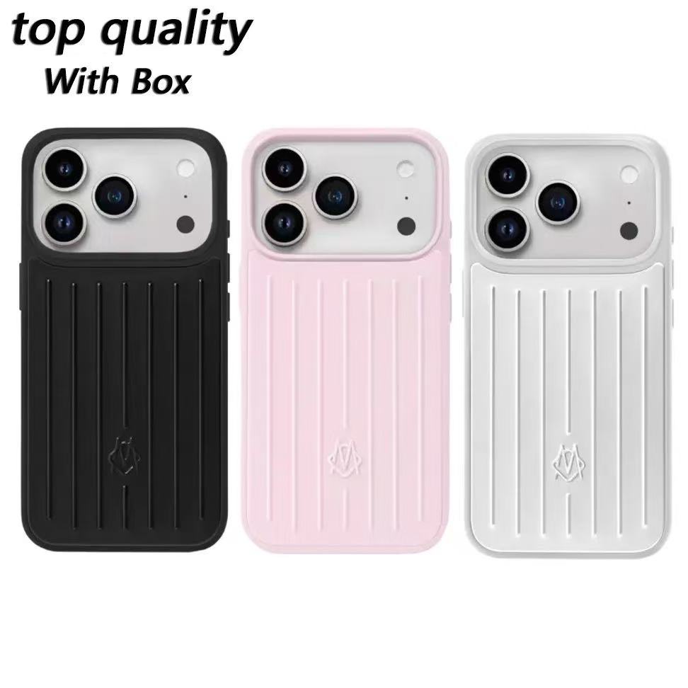 RIM Phone Case Suitcase Designer iPhone Case for Apple iPhone 17 Pro Max 16 15 Polycarbonate Aluminum Alloy MagSafe Weave Back Cover Coque Funda dhgate AAAA