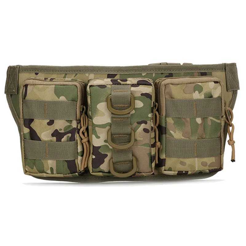 Waterproof Oxford Men Fanny Pack Tactical Military Army Waist Bag Hiking Outdoor Camping Shoulder Bum Belt Bum Sport Chest BagsT251128