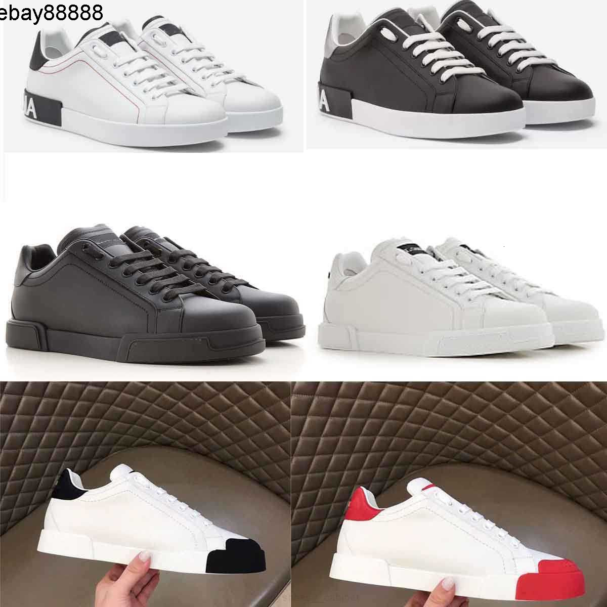 Luxury Casual Men Designer Sneaker White Leather Calfskin Nappa Portofino Sneakers Shoe Brands Comfort Outdoor Tra dolcely gabannaly gabbanaism dgism d g CZMK