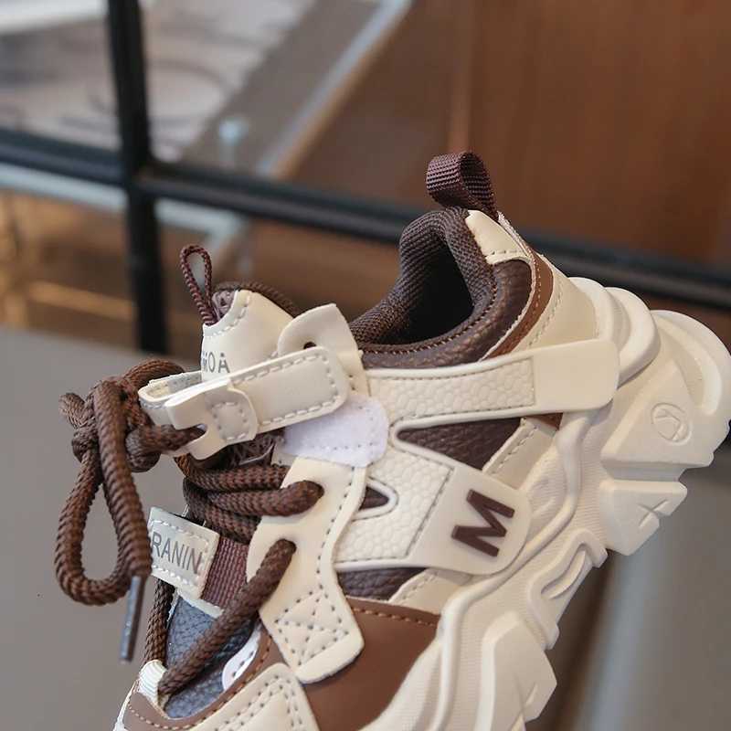 Childrens Sneakers Years Old Brown Breathable Boys Girls Casual Shoes Four Seasons Lightweight Non-slip Kids Single H260130