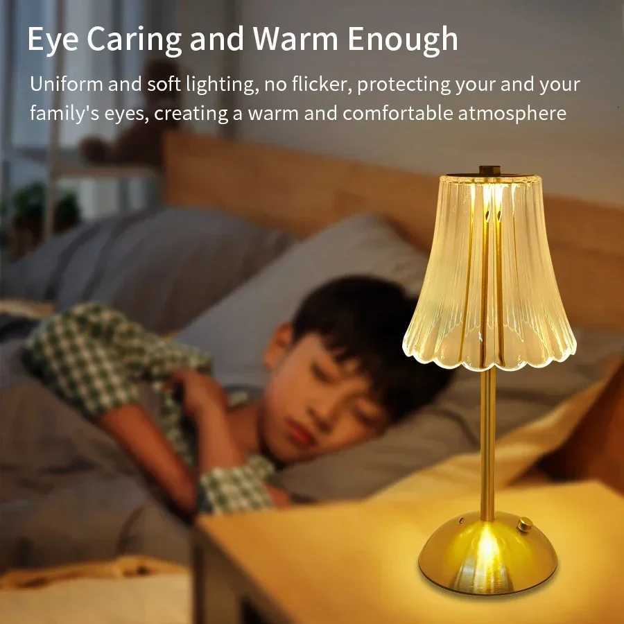 USB Rechargeable LED Table Lamp Touch Sensor Desktop Night Light For Bar Hotel Restaurant Bedroom Atmosphere Room Decor Lighting M251128