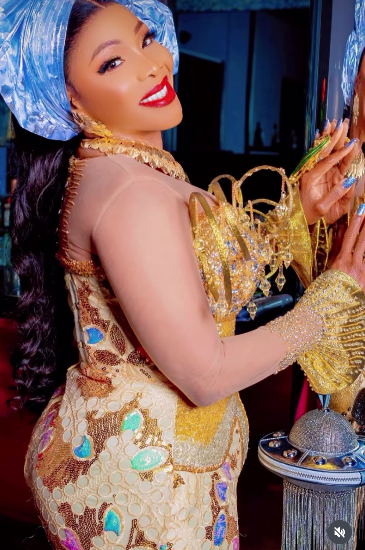 Gold Aso Ebi Mermaid Prom Dresses 2026 Beaded Rhinestones Lace Sparkly Evening Formal Party Second Birthday Engagement Gowns Plus Size Dress For Speci