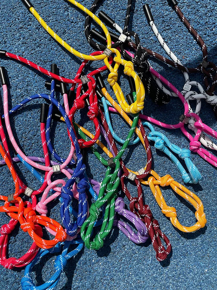 Fashion Nylon Handmade Rope Couple Style Hand and Feet Chian Vintage Keychain Bag Pendant Decoration with Free Key Buckle 250428