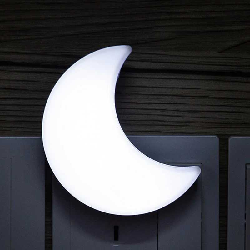 LED Moon Night Lights/Wall Lamp Cute Mini EU/US Plug Lights For Children Room Bedroom Living Room Decoration Lighting Night Lamp M251128