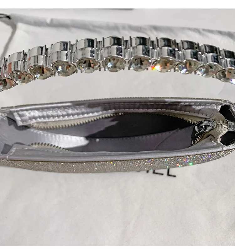 Luxury Designer Acrylic Handle Women Handbag Crystal Rhinestones Diamond Evening Bag Wedding Party Clutch Purse Shoulder Bag K251128