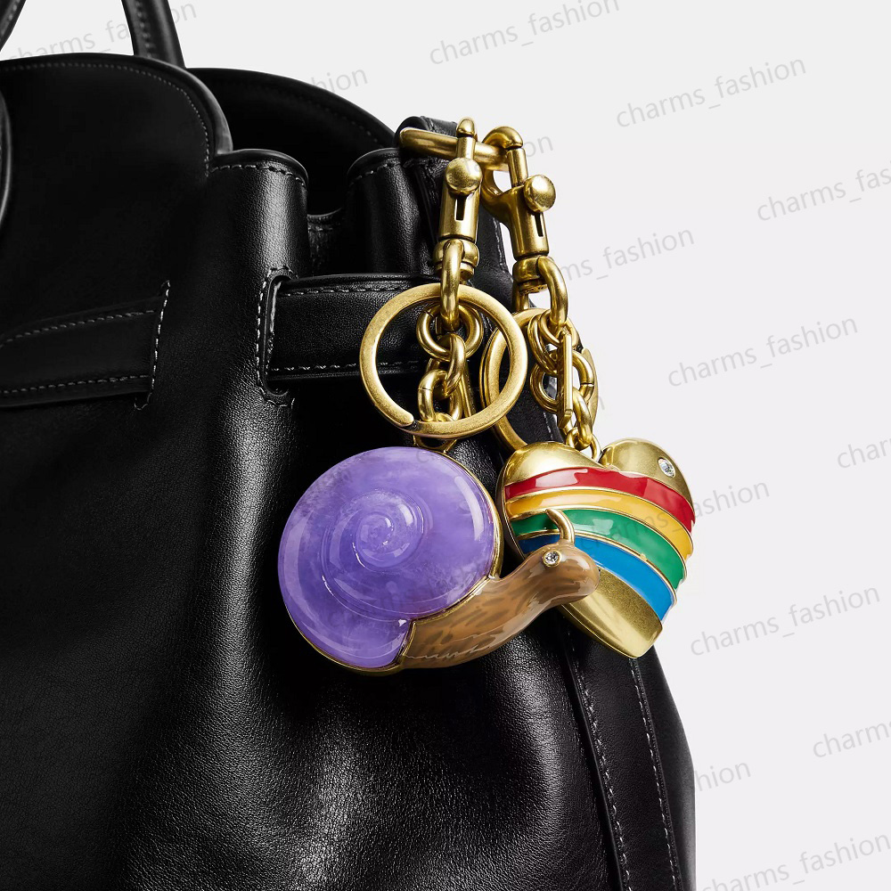 2025 Designer Bag Charm Snail Small Taxi Small Pretzel Bag Charms Key Chain Luxury women Wallet Keychains Keys Keyring Designer Keychain