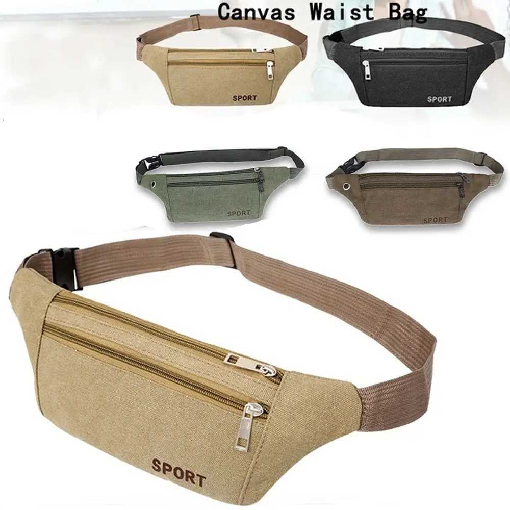 New Fashion Women/Men Waist Packs Multi-Pockets Fanny Pack Pouch Hip Purse Satchel Canvas Belt Bags Casual WalletT251128
