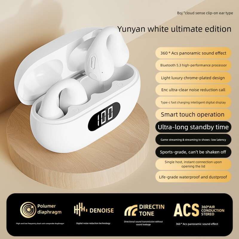 Famous Brand Famous Brand Bluetooth Earphones Bone Conduction Cancelling Wireless Long Battery Life High Power Running Sports Style Dual Mic Noise Red