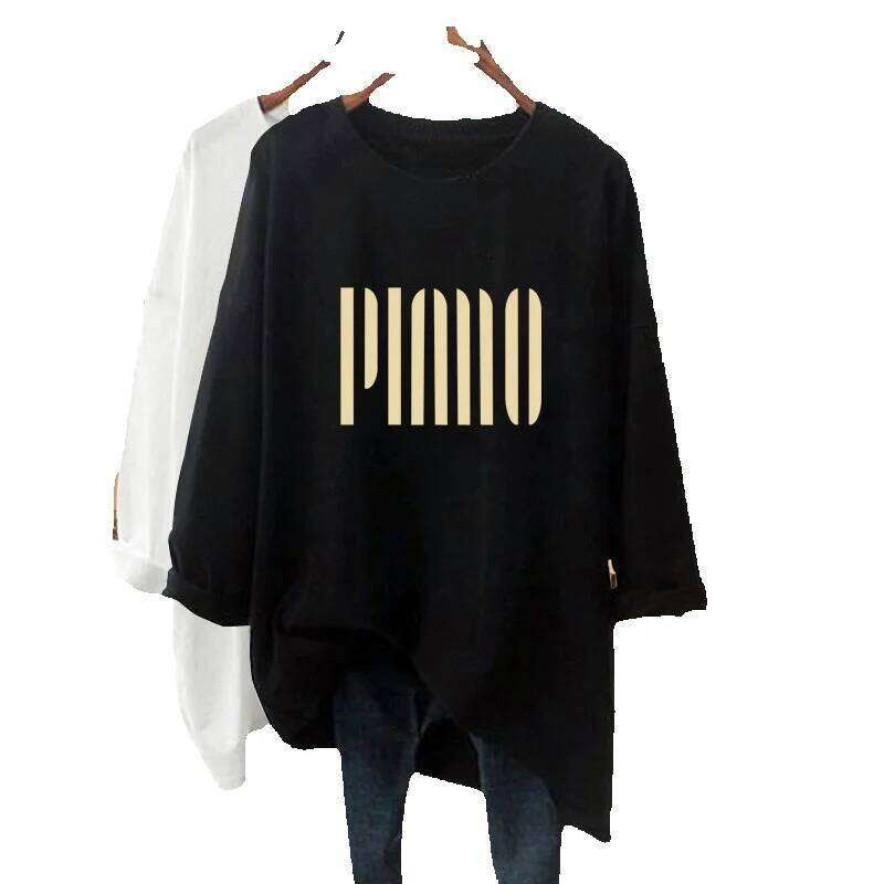 Long Sleeve T-Shirt Graffiti Vibrant Top Autumn Winter Hong Kong Style Pure Cotton Thickened Thermal Couple's Base Shirt For Men And Women