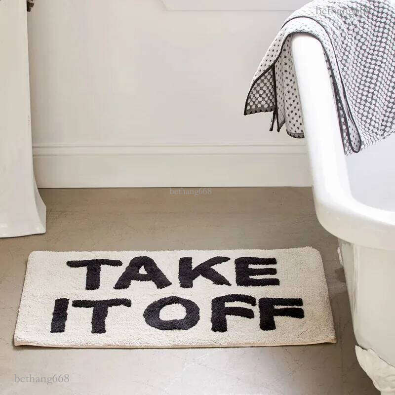 Home Doormat Bedroom Living Room Carpet Water Absorption Non-slip Bath Mat Custom Pattern Bathroom Rugs Nordic Take It Off Funn 240730