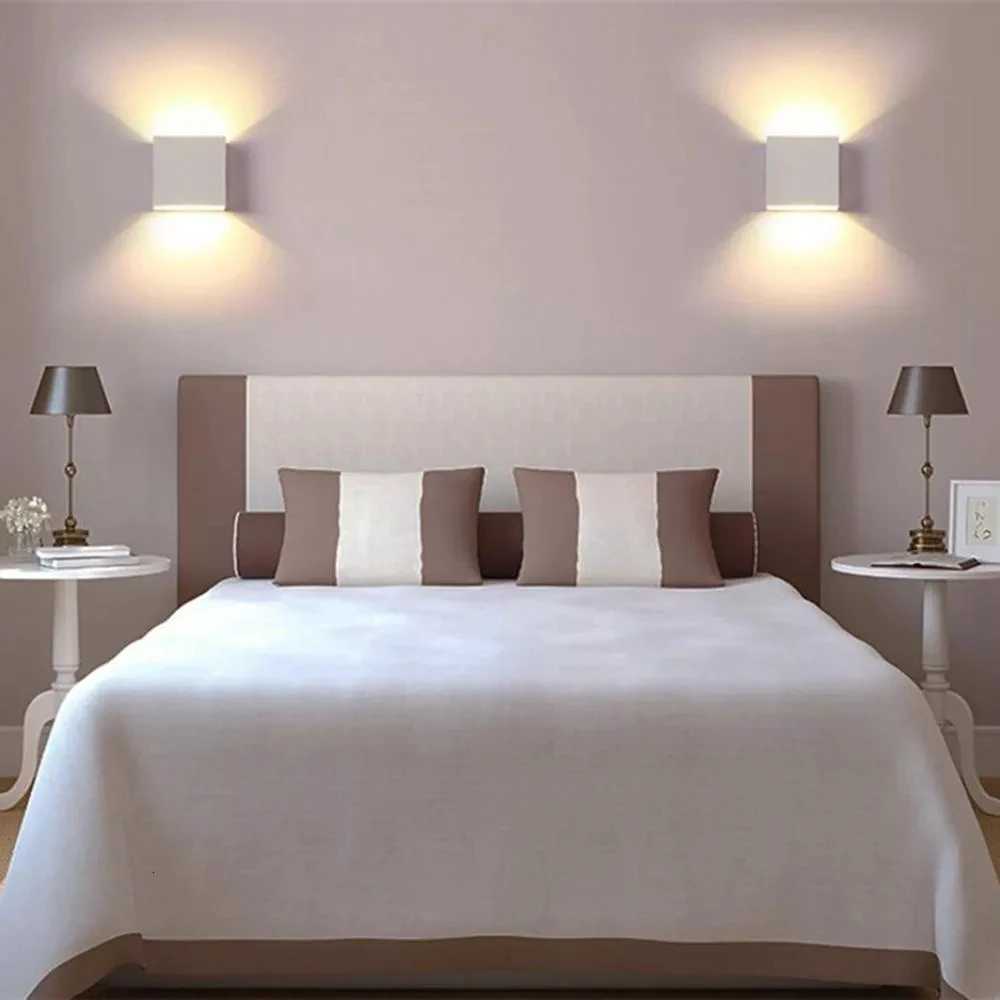 Indoor LED Wall Lamp Aluminium Cube Style Wall Light For Bedroom Living Room Corridor Aside Lighting AC110V 220V M251128