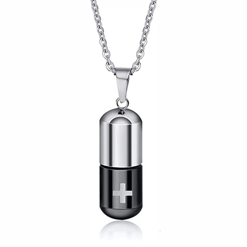 Xinghe hot selling titanium steel pill capsule detachable fragrant water bottle bone ash box pendant jewelry