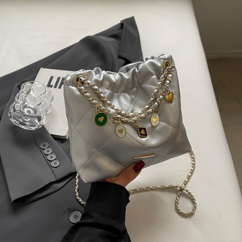 Luxury Quilted Embroidery Crossbody Bag for Women 2025 - Designer Chain Strap Bucket Shoulder Purse Free Shipping Hot Sale
