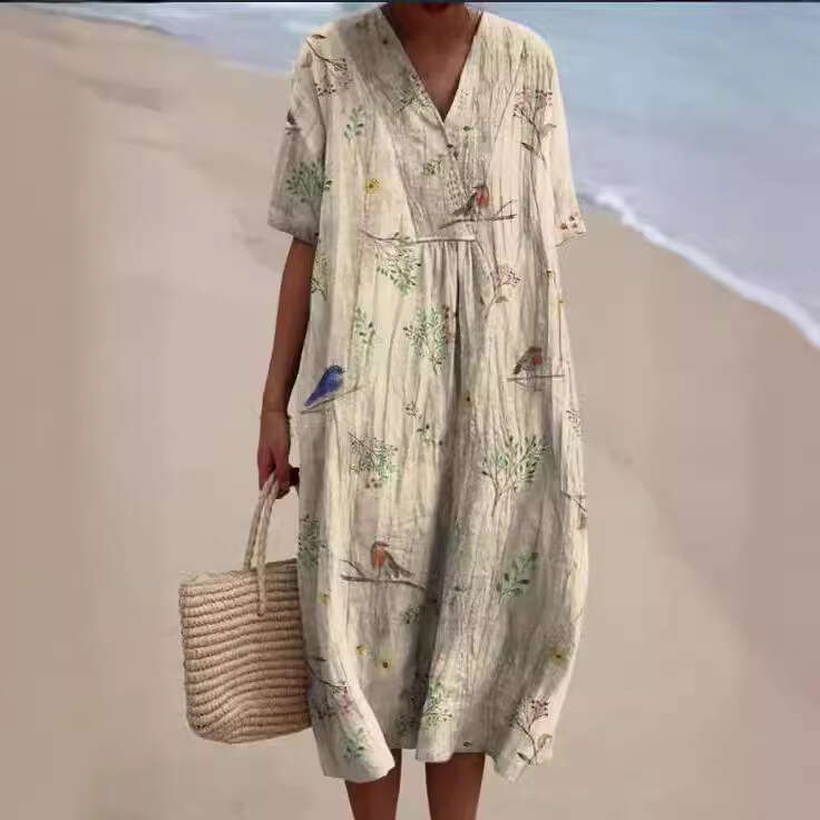 Dresses Women Designer Clothing Robe Dress Designer Floral Dress Vestido Calf 2025 New Clothing Womens Hot Product Comfortable Loose Printed Long Dres
