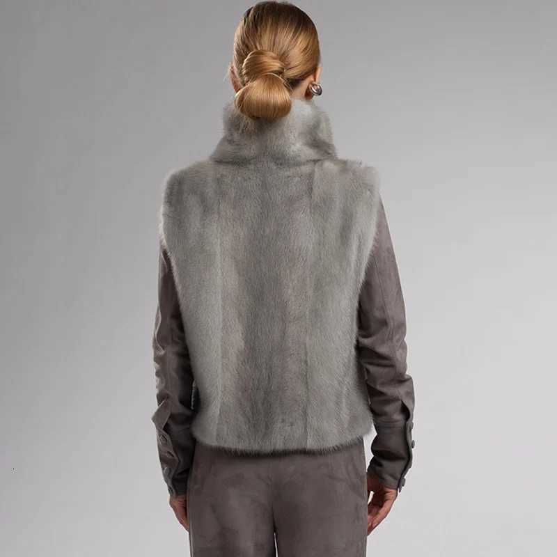 Ticketsx Vintage Wool Vest Jacket Fashion Solid Sleeveless Patchwork Warm Vest Jacket Autumn Winter Female High Street JacketT251128