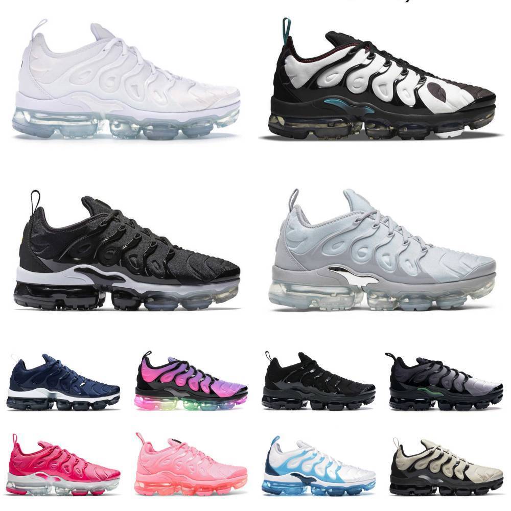 Designer Plus Tn Vapormmaxs Sports Shoes Trainers Men Women Tns Requin All Black Royal Griffey Wolf Grey Triple White Blue Red Outdoor Brand Bubblegum Sneakers S86