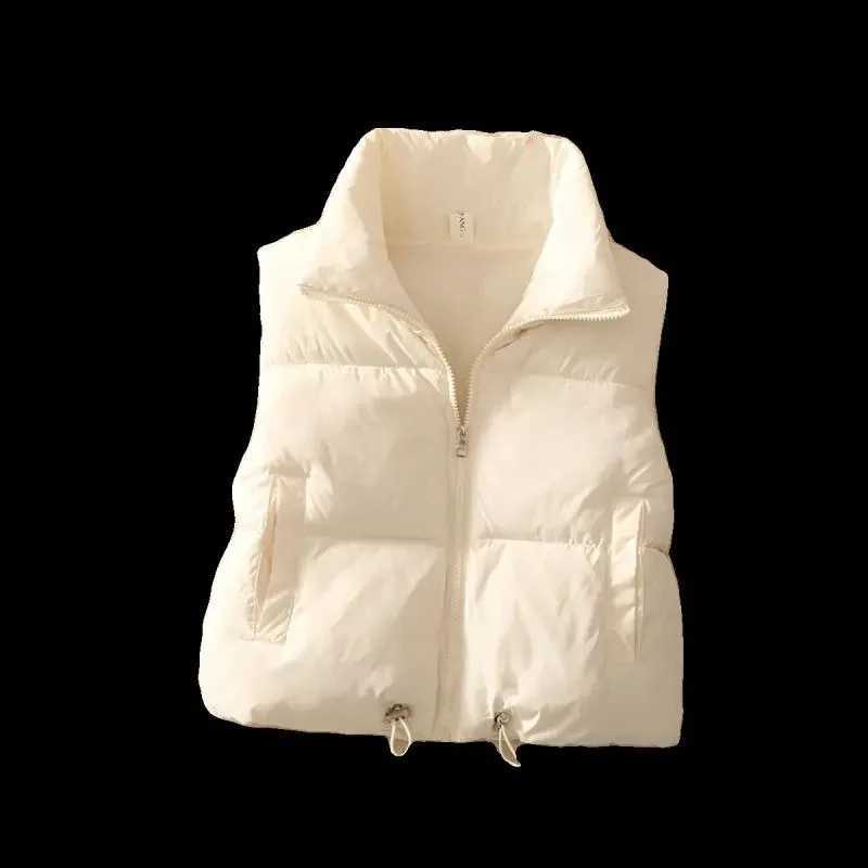 2024 Fashion Womens Padded Puffer Sleeveless Vest Jacket Winter Warm Cotton Padded Puffer Vest Female Parkas Waistcoat OuterweaT251128