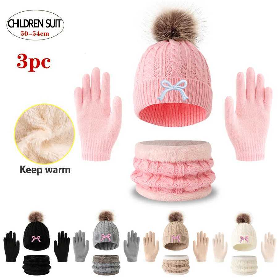 3Pc Knitted Hats Sc… - image