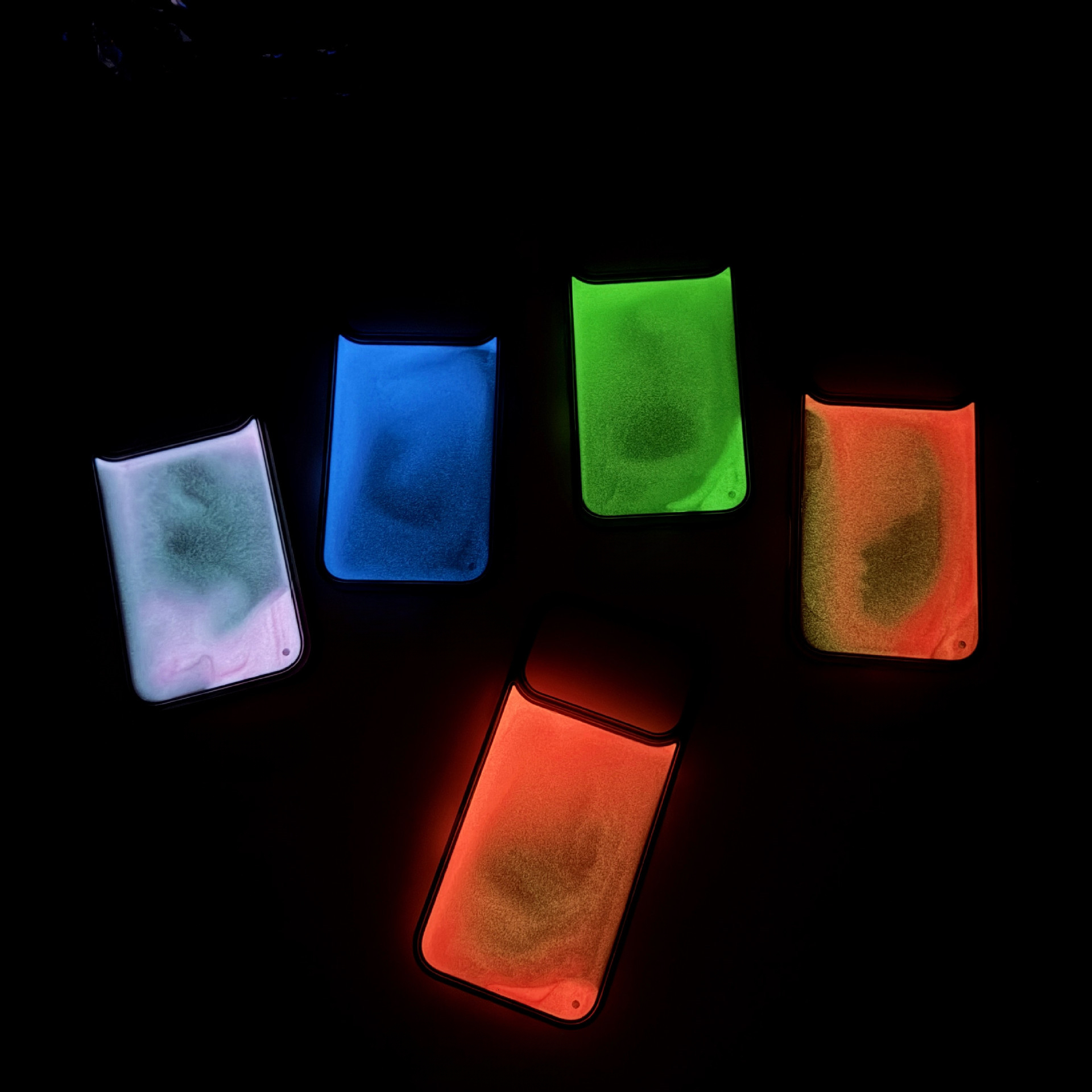 Transparent Luminous Liquid Sand Phone Case iPhone 17 Pro Max Compatible with Apple 16/15/14 Pro Soft Edge Hard