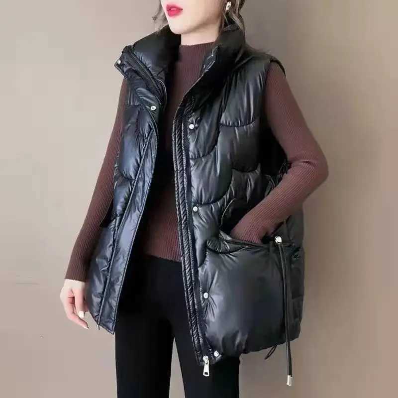 2025 New Down Cotton Waistcoat Womens Autumn Winter Sleeveless Puffer Vests Parkas Thicken Warm Cotton-Padded Vests Coat FemaleT251128