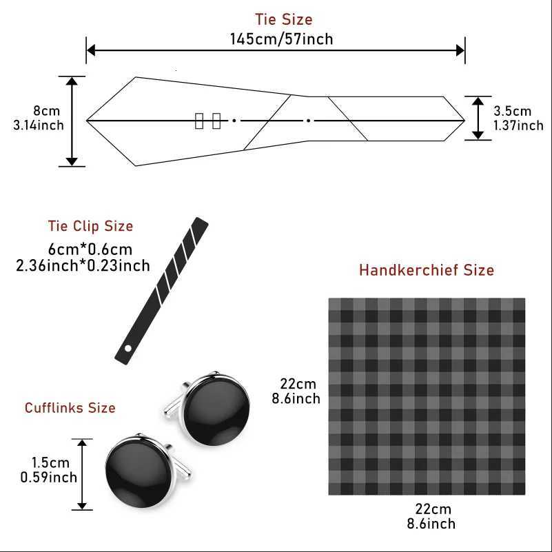 Newest Style Gift Box 8 cm Tie Handkerchief Cufflink Clip Set Men Blue Striped Wedding Gravata Suit Accessories Fit Workplace X251128