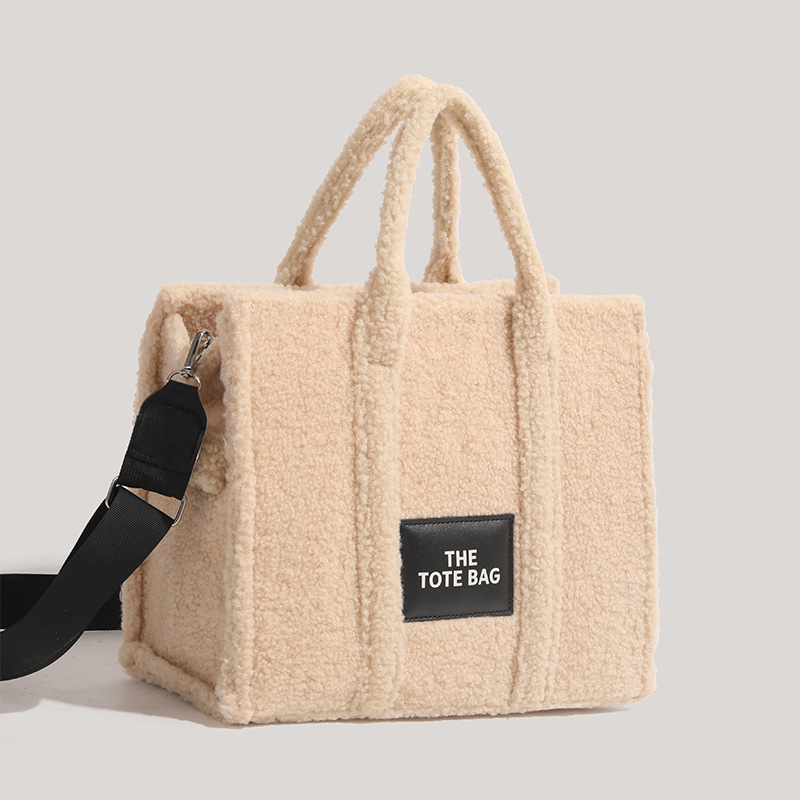 Free Shipping Fluffy Bag Fluffy Tote Bag Large Capacity Lamb Wool New Fashion Versatile Commuter Single Shoulder Crossbody Bag 2025