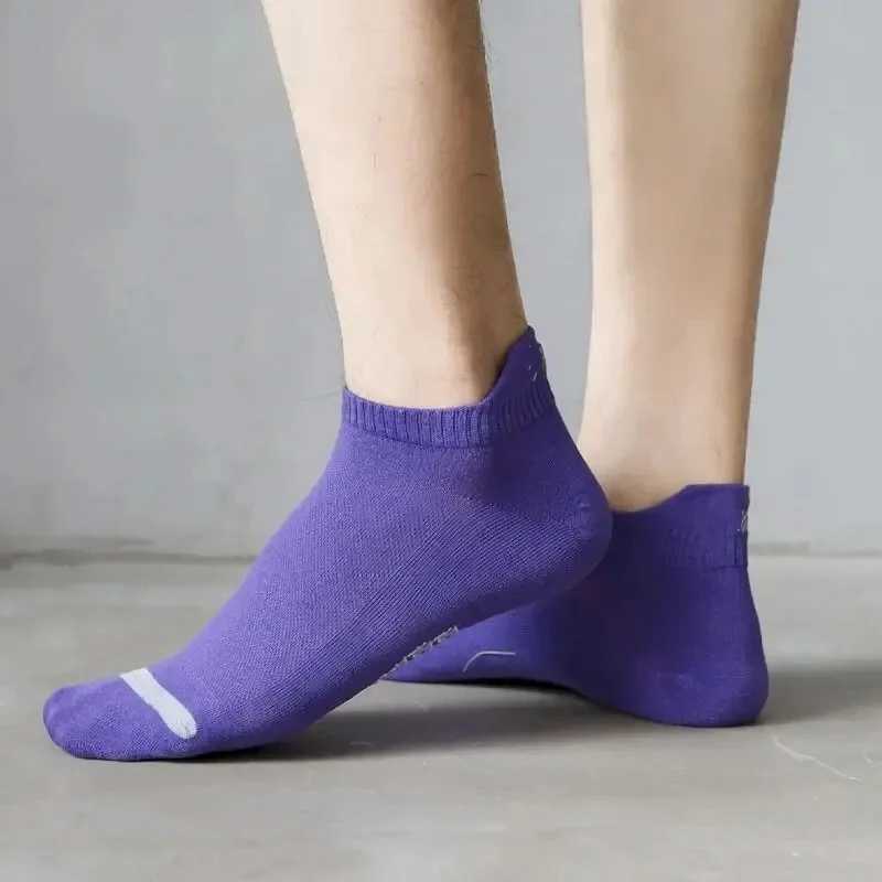 5 Pairs Bright Color Ankle No Show Socks Men Breathable Street Fashion Sport Deodorant Invisible Travel Running Socks J251128