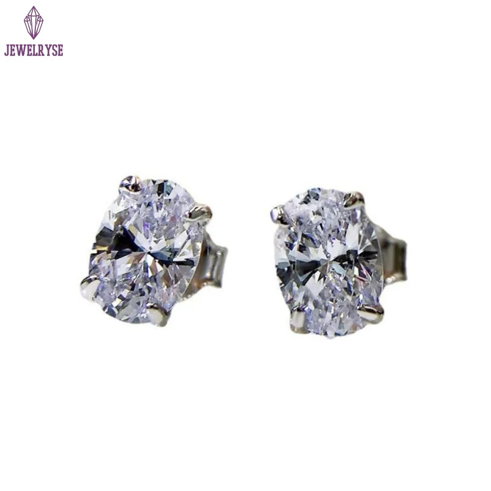 Choucong Drop Ship Top Sell Stud Earrings Moissanite Solitaire Simple Fashion Jewelry 925 Sterling Silver Gold Fill Women Wedding Oval Diamond Earring