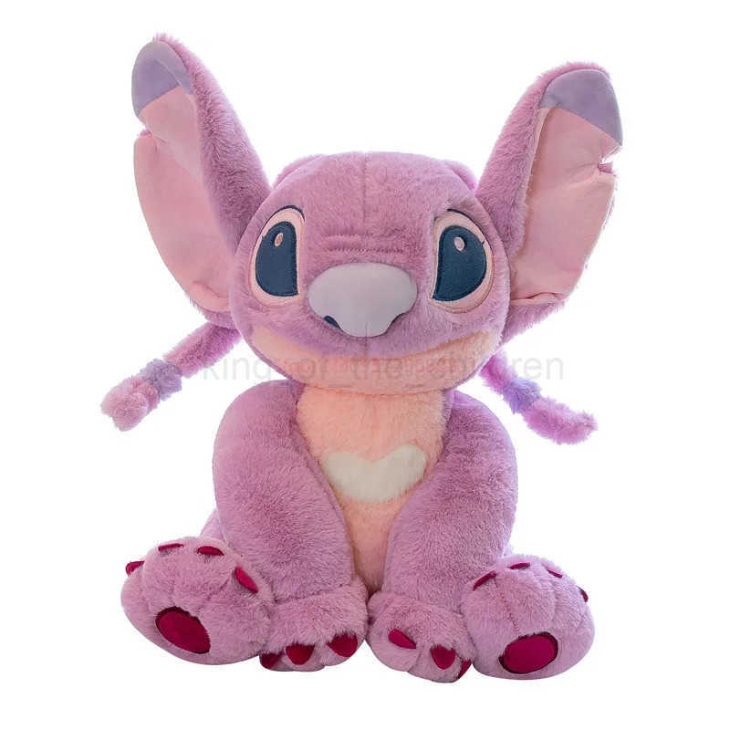 Disney 30/45/60/80cm Disney Large Lilo Stitch Stuffed Plush Toy Sewing Doll Soft Kawaii Room Decoration Pillow Toy Girl Christmas Gift W20250428