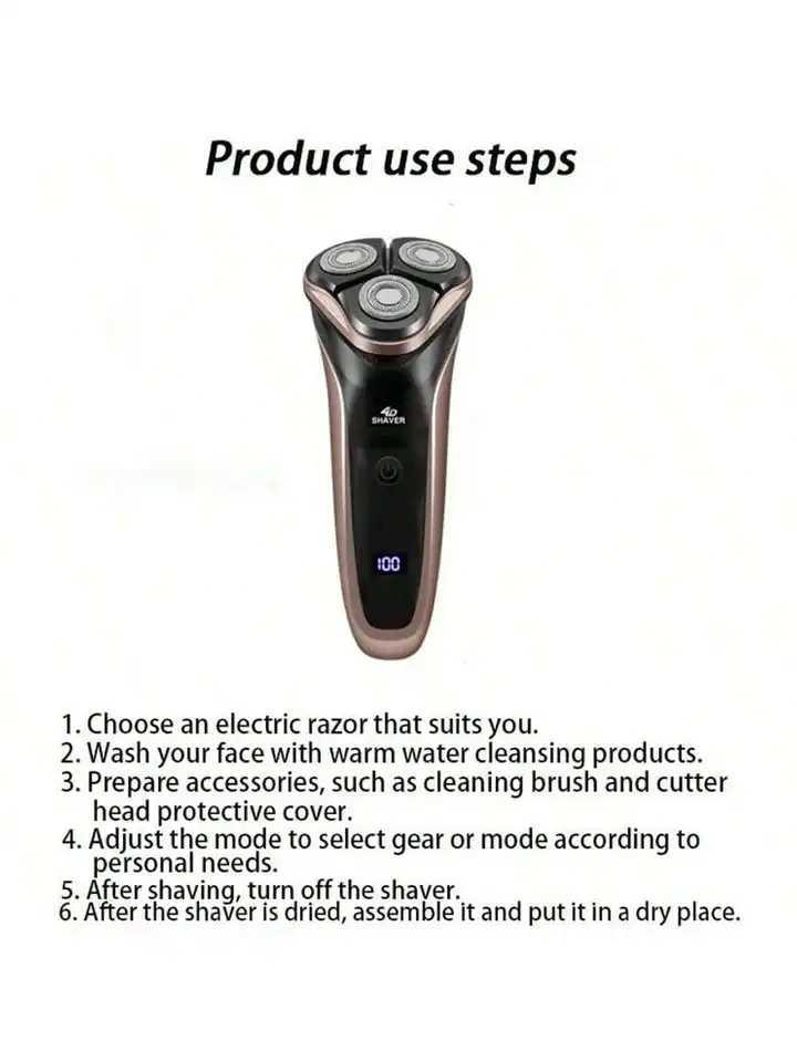 2026 Mens Electric Shaver With LED Power Display/Washable Head Floating Head Home Portable Travel Shaver Rechargeable C251128