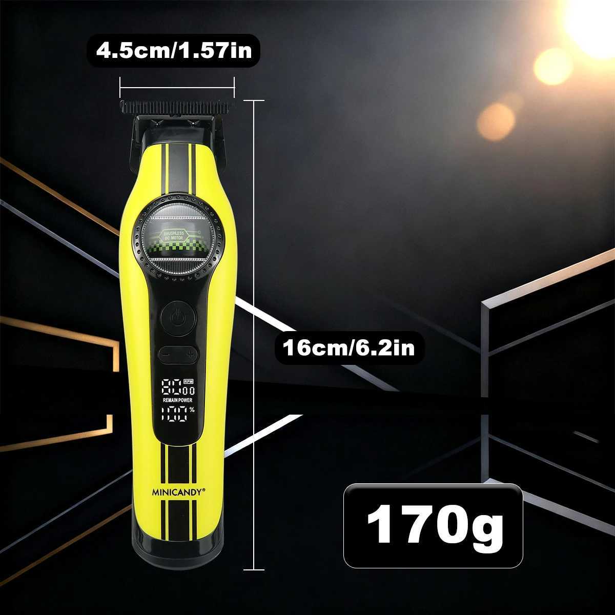 JUCAI MINICANDY F2 Hair Trimmer for Men External Rotor Brushless Motor 0mm Base Charger Professional Clipper Finishing Machine X251128