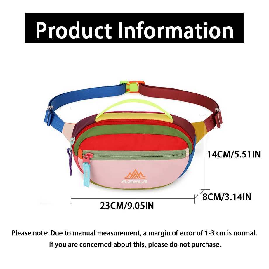Unisex Outdoor Running Waist Bag Casual Sports Crossbody Bag Large Capacity Oxford Cycling Chest Bag Lightweight Hiking Waist BaT251128