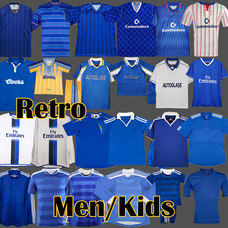Retro Chellsea soccer jerseys CFC football jersey DROGBA football kits 81 85 83 87 89 Men Kids LAMPARD Kit 92 97 98 03 05 06 MCTOMINAY TIERNEY Vintage Chelseasea Shirt