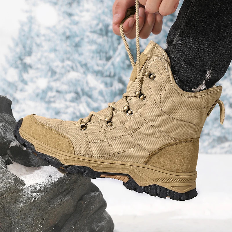 Mens boots autumn and winter waterproof casual snow boots non-slip comfort high-top outdoor boots fashion youth plus size boots 251128 - view 4